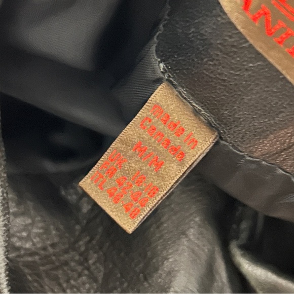 ❤️ Danier Women's Dark Leather Coat M - Picture 7 of 13